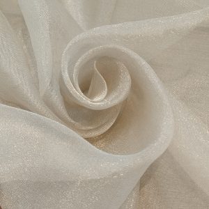 Pure Tissue Silver fabric with a sheer texture and shimmering metallic finish, showcasing an elegant drape suitable for sarees, dupattas, lehengas, gowns, and designer wear.