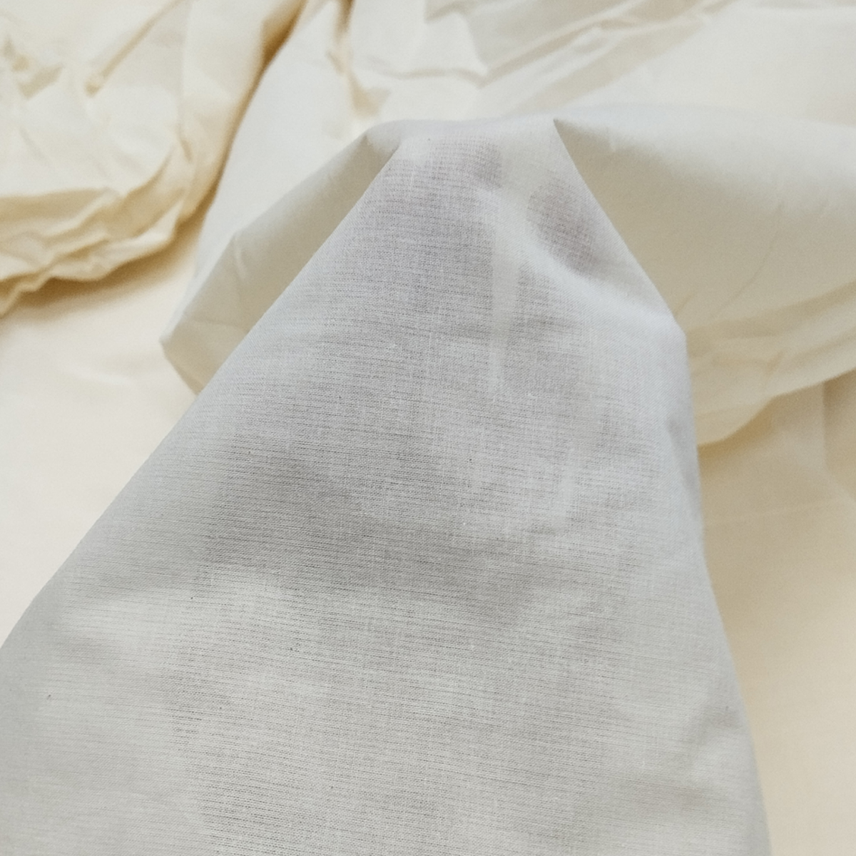 Soft-textured Super Cotton Kora fabric with a lightweight weave and natural matte finish