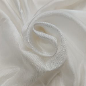 Premium satin linen fabric with soft texture, subtle sheen, and elegant flowing drape for designer outfits.