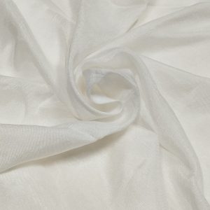White taffeta fabric with soft sheen and smooth texture