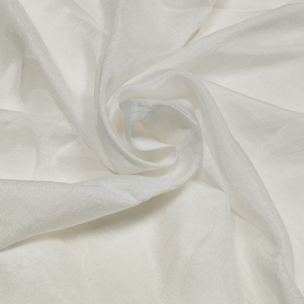 White taffeta fabric with soft sheen and smooth texture