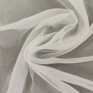 Pure Chiffon fabric with soft texture, sheer appearance, and elegant flowing drape.